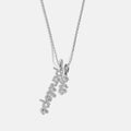 Mini Silver Pavé Script Cluster Custom Nameplate Necklace - 2 Names