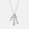 Mini Silver Script Cluster Custom Nameplate Necklace - 3 Names