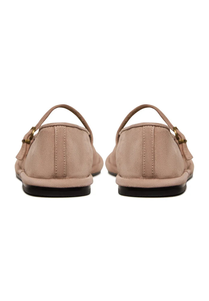 Minimalist Charm Flats - Beige Suede