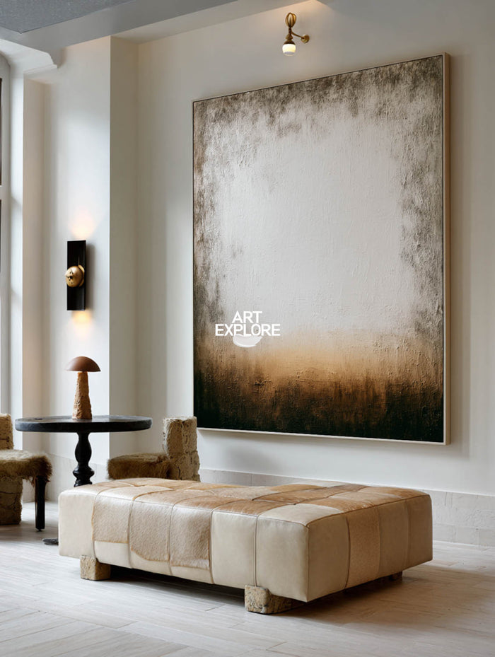 Wabi Sabi Inspired Minimalist Art With Organic Texture And Earthy Color Palette