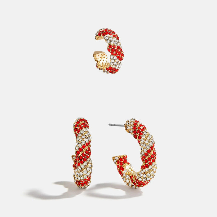 Mint Condition Holiday Earring Set - Candy Cane