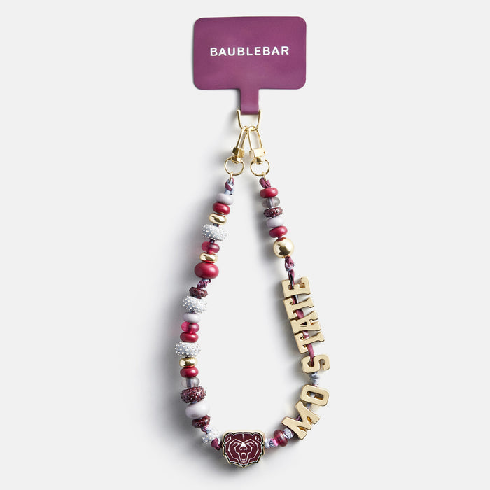 Missouri State University Beaded Bandana Phone Charm - Missouri State University