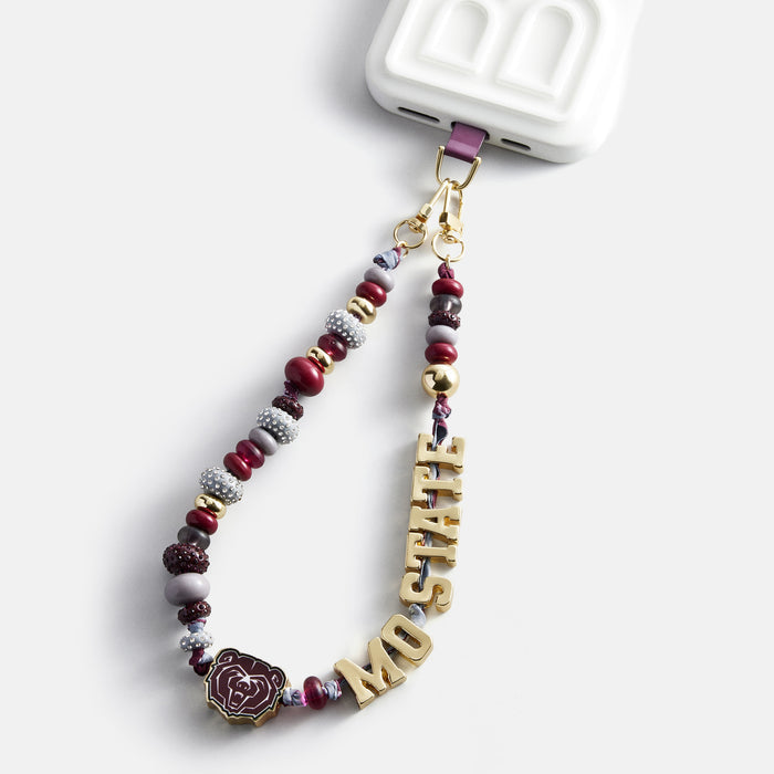 Missouri State University Beaded Bandana Phone Charm - Missouri State University