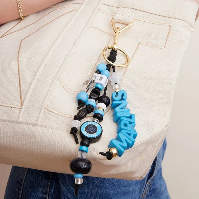 MLB Beaded Bag Charm - Miami Marlins