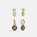 MLB Hoop Earring Set - Atlanta Braves