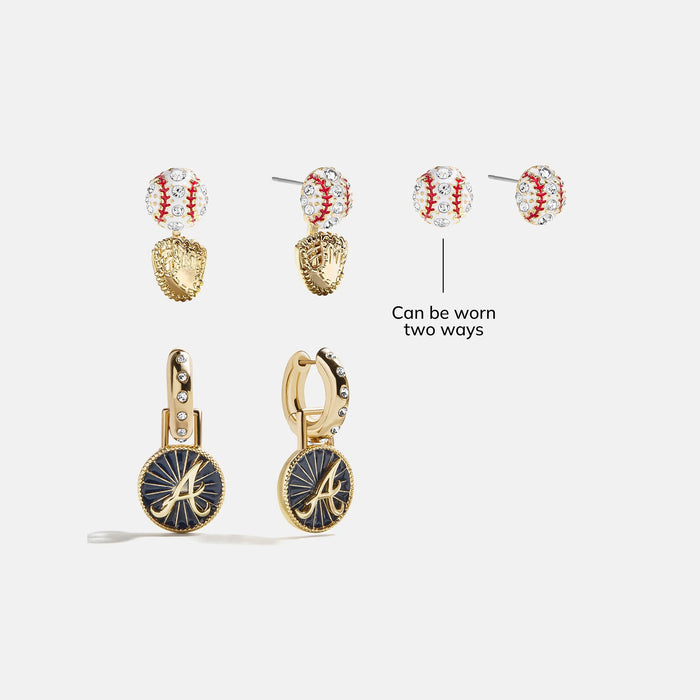 MLB Hoop Earring Set - Atlanta Braves