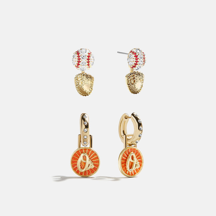 MLB Hoop Earring Set - Baltimore Orioles