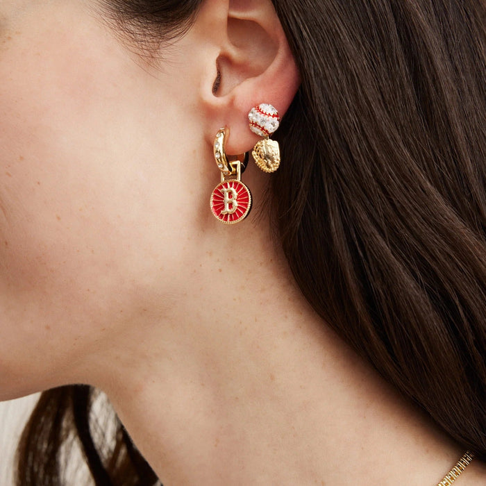 MLB Hoop Earring Set - Boston Red Sox