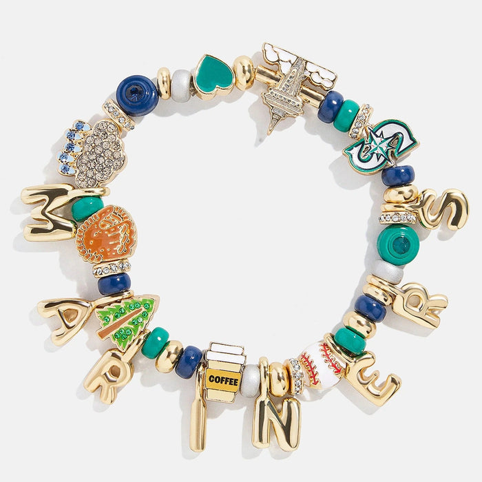 MLB Motif Beaded Bracelet - Seattle Mariners