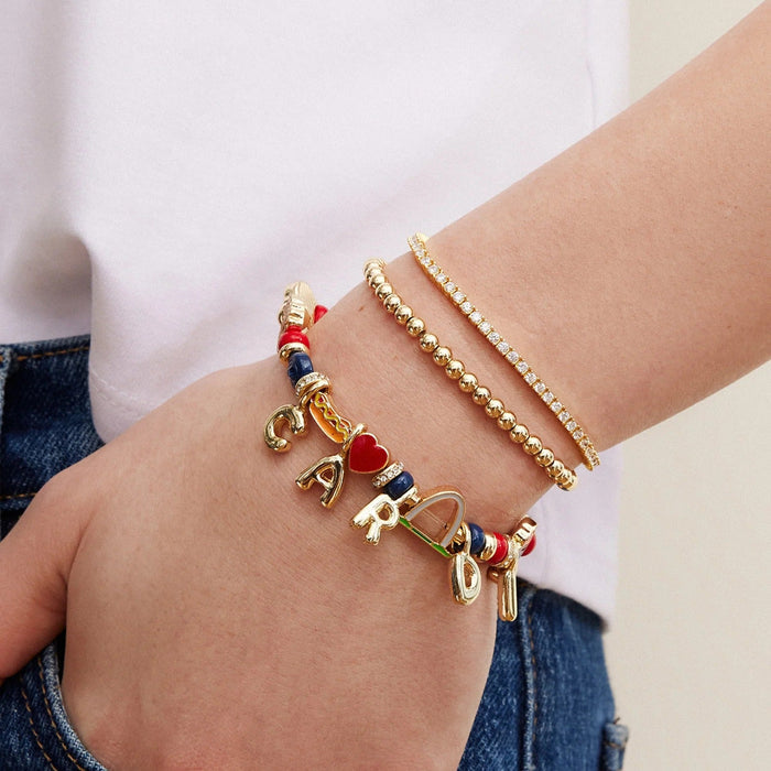 MLB Motif Beaded Bracelet - St. Louis Cardinals