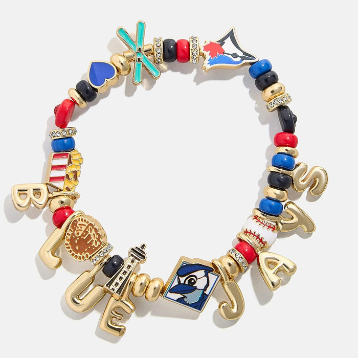 MLB Motif Beaded Bracelet - Toronto Blue Jays