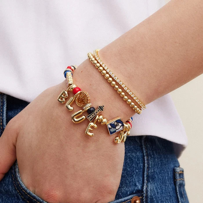 MLB Motif Beaded Bracelet - Toronto Blue Jays