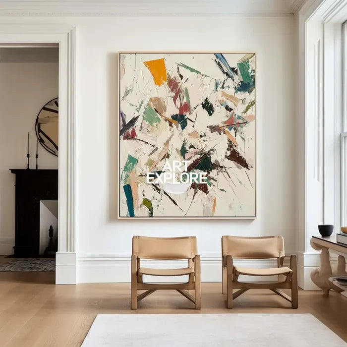 Large Wabi-sabi Beige Painting Beige Abstract Wall Art Beige Texture Artwork For Livingroom