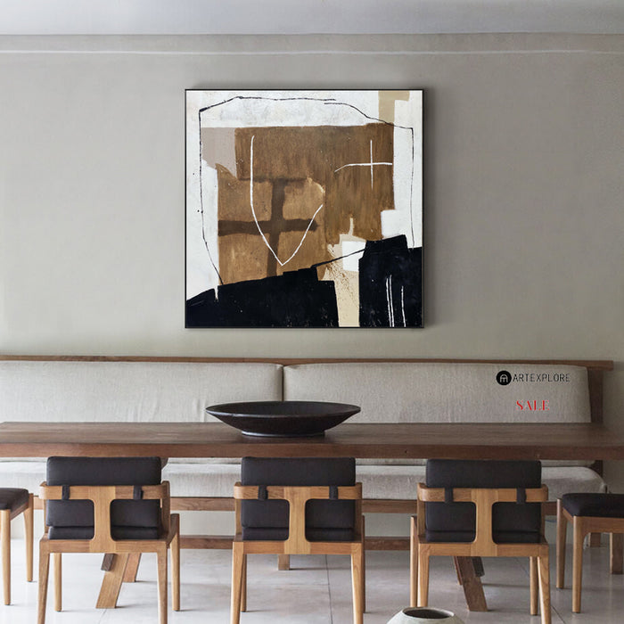 Brown Beige Abstract Minimal Art Painting Brown painting Modern Abstract Art | Artexplore
