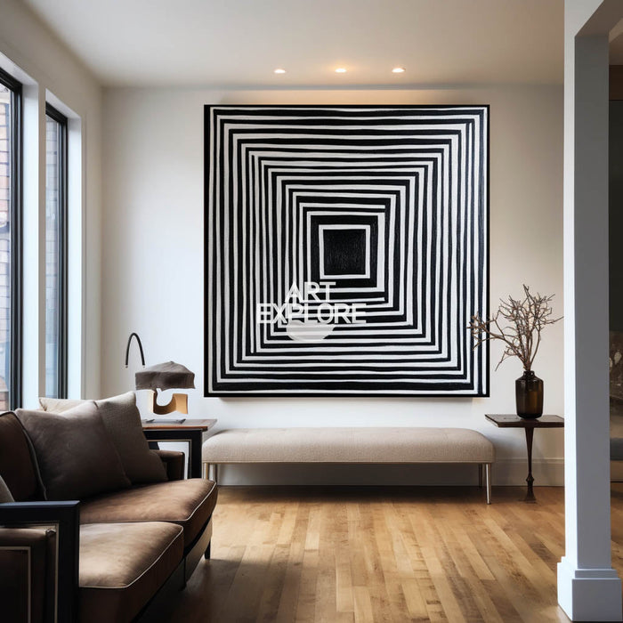 Black And White Rich Textured Canvas Art Wabi-sabi Wall Art Large Minimalist Painting For Livingroom