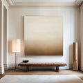 Modern Brown Wall Art Minimalist Solid Color Large Brown Painting Minimalist Square Textured Artwork