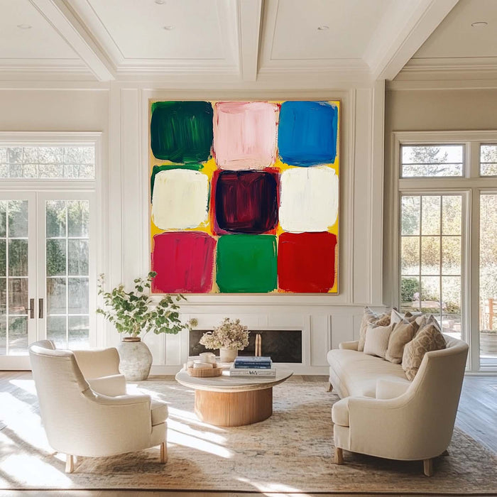 Large Colorful Texture Wall Painting Large Vibrant Rich Texture Canvas Art For Livingroom