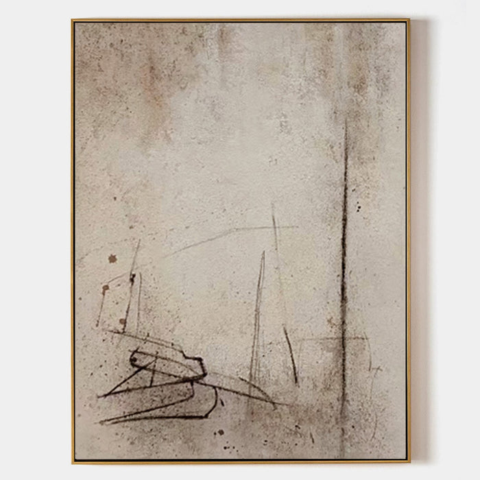 Modern Brown And Beige Abstract Canvas Wall Art Earth Tone Minimalist Art Minimalist Painting