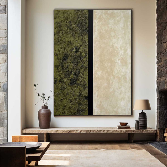 Modern Green Textured Wall Art Large Green Painting Abstract Wall Art For Livingroom