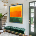 Orange Canvas Wall Art Large Colorful and Vibrant Rothko Art Painting Wall Art For Livingroom