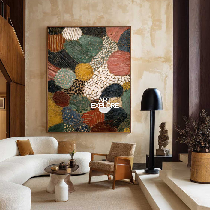 Original Abstract Textured Art With Earthy Colors For Modern Living Room Decor