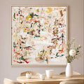 Modern Beige Abstract Painting Original Handmade Art For Luxury Home Interior Design
