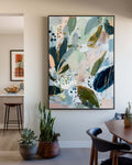 Hand-Painted Textured Garden Abstract Large Modern Wall Decor