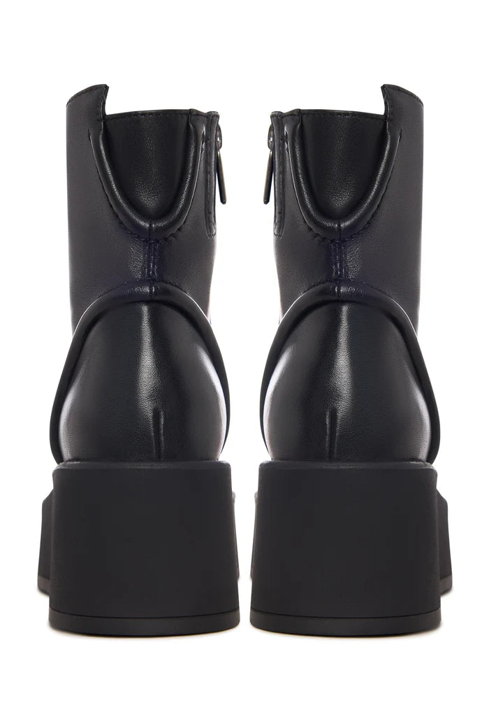 Modern Lift Leather Wedge Boots