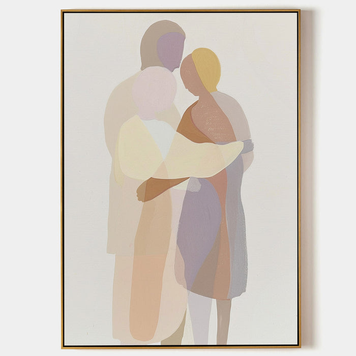 Original Portrait Painting Abstract Lovers Painting Modern Lovers Canvas Wall Art For Sale
