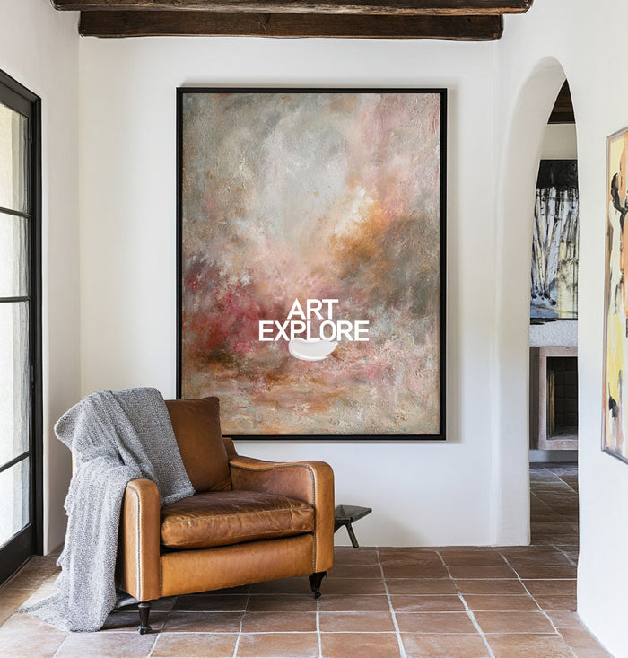 Colorful Universe Texture Art, Large Handmade Canvas for Cozy Home Decor ArtExplore