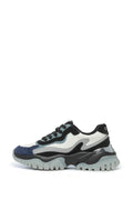 A collection of trendy multi-panel chunky sneakers making a fashion statement.
