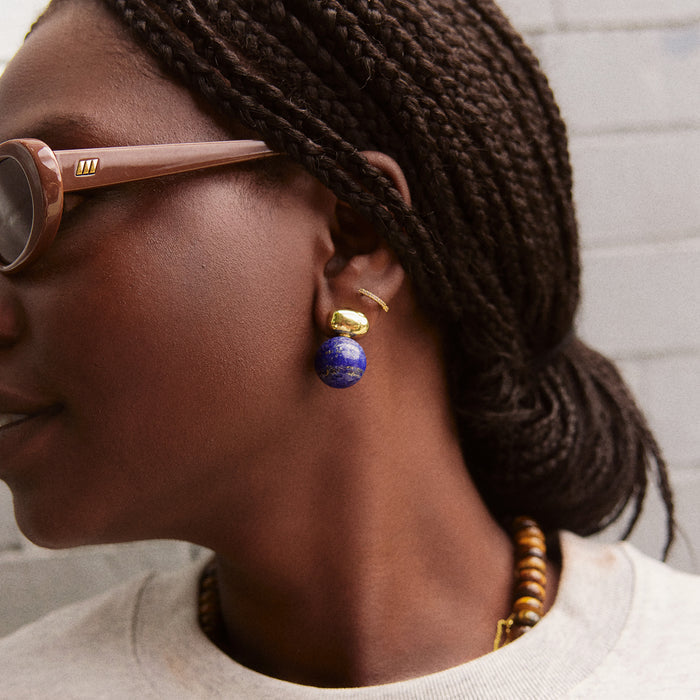 Nat Stud Earrings - Lapis