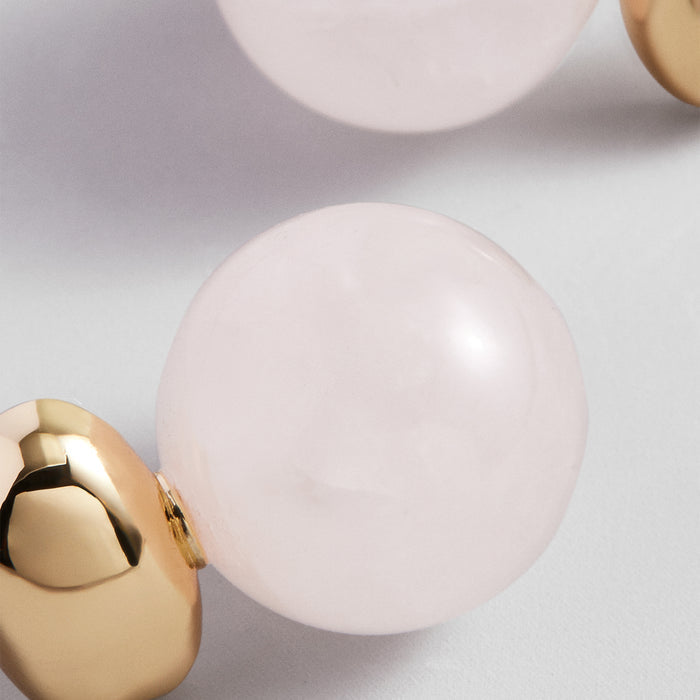 Nat Stud Earrings - Rose Quartz