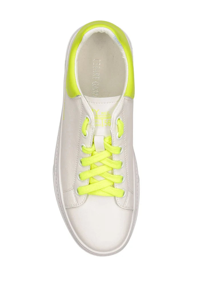 Neon Accent Platform Sneakers