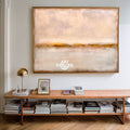 Minimalist Neutral Brown Seascape Art For Modern Living Room Decor