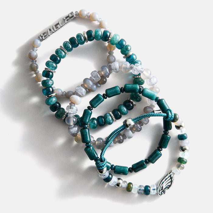 NFL Beaded Bracelet Set - Philadelphia Eagles