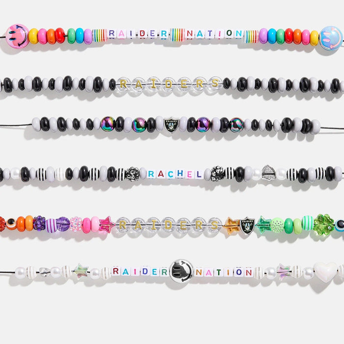 NFL Bracelet Bead Kit - Las Vegas Raiders