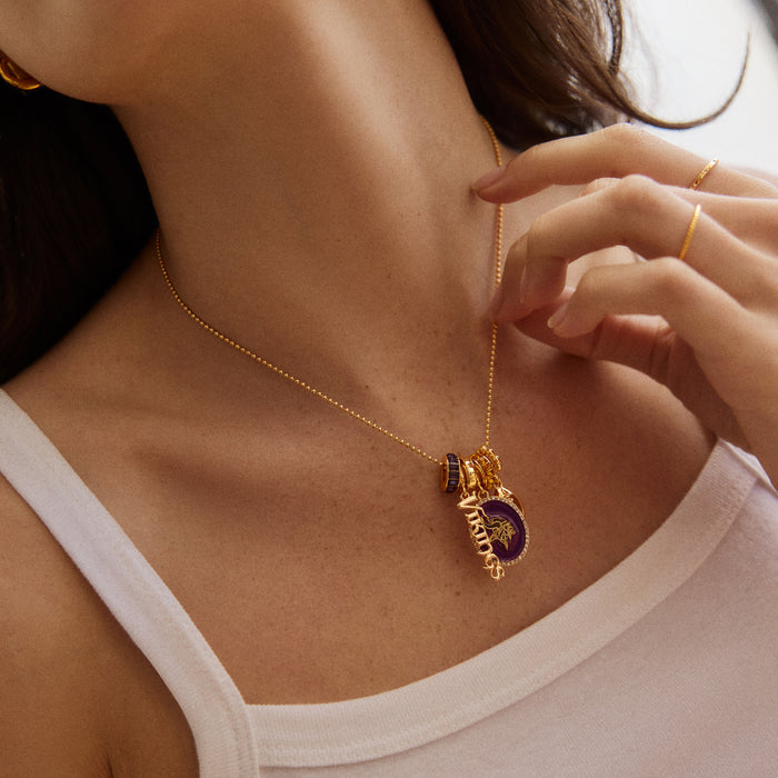NFL Cluster Charm Necklace - Minnesota Vikings