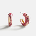 NFL Enamel Hoop Earrings - Arizona Cardinals