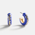 NFL Enamel Hoop Earrings - Los Angeles Rams