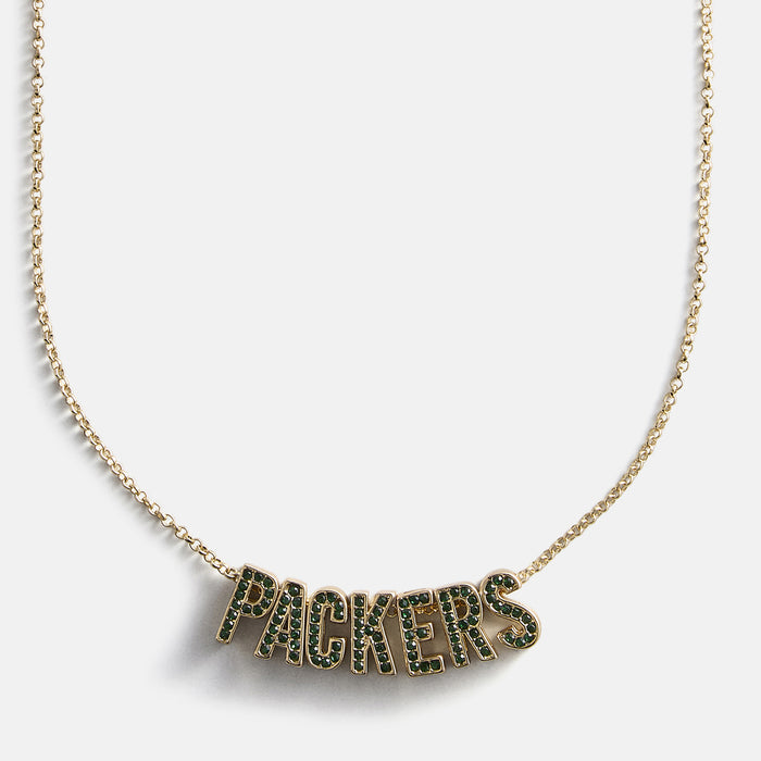 NFL Slogan Charm Necklace - Green Bay Packers