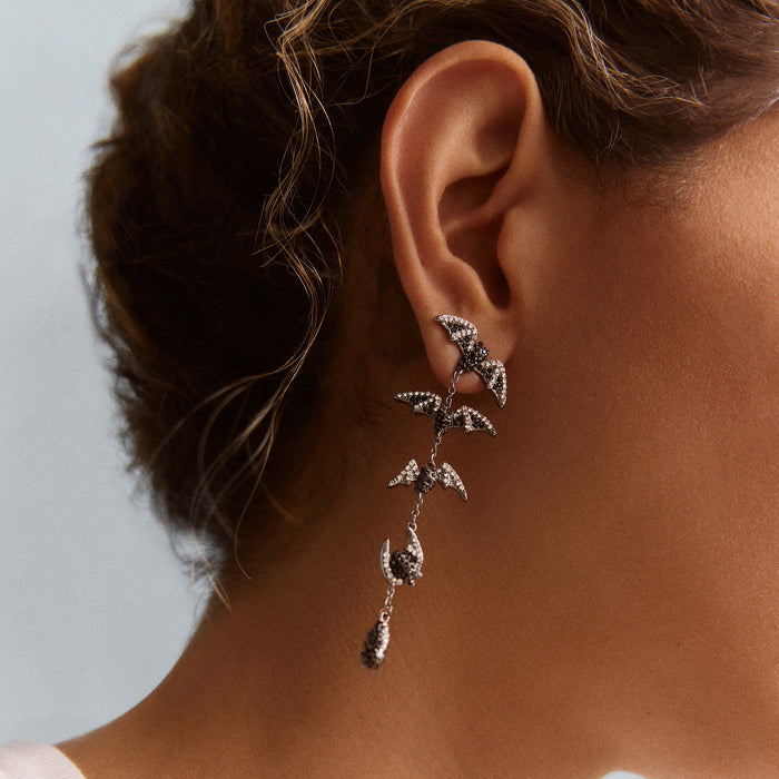 Night Flight Bat Earrings