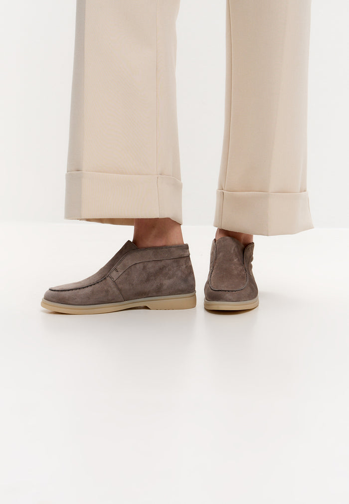 Noir Step High Loafers - Dark Beige