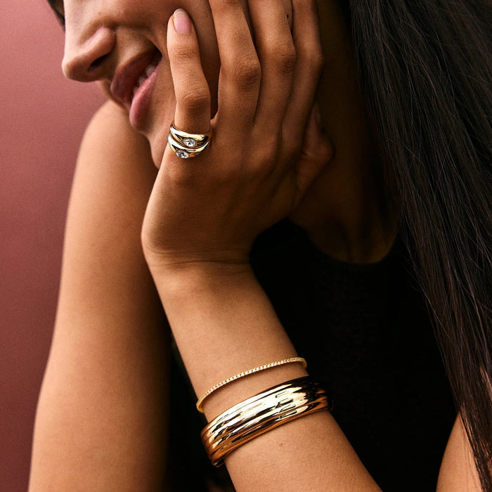 Odessa Hinge Bangle Bracelet - Gold