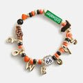 Oklahoma State University Beaded Charm Bracelet - Oklahoma State University