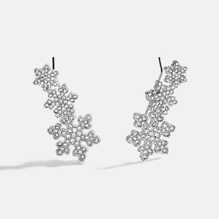 Out Cold Crawler Earrings - Snowflake Ear Crawler