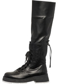 A stylish collection of women's fashion boots, featuring over-the-knee boots, lace-up combat boots, knee-high lace-up boots, and trendy combat footwear.