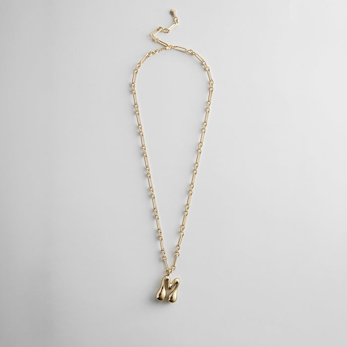 Oversized Bubble Custom Initial Necklace - Oversized Bubble Initial