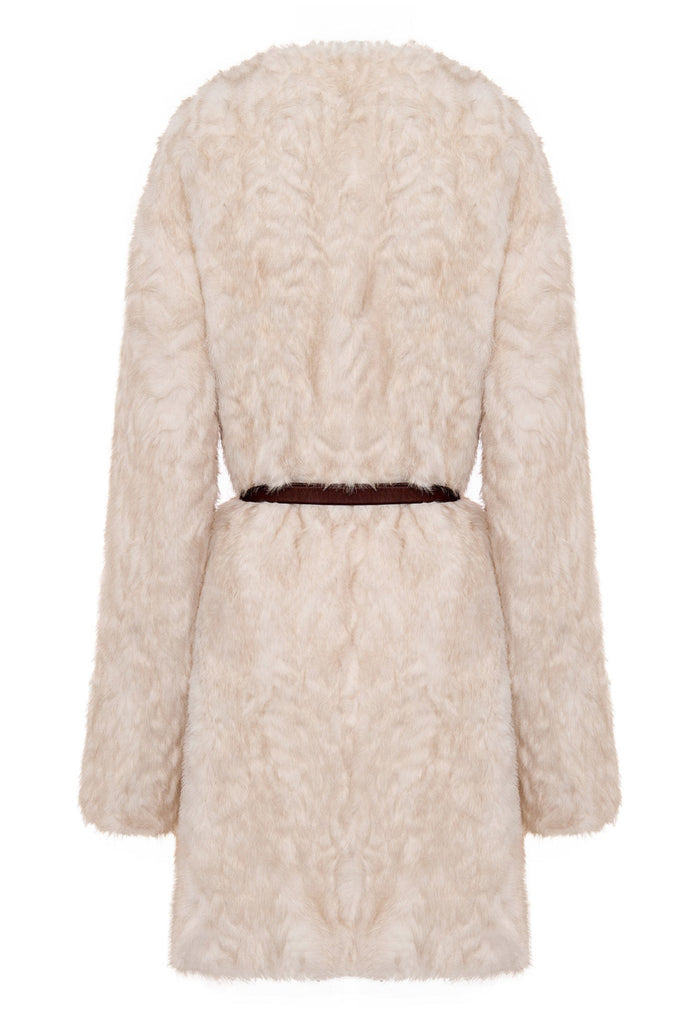 Oversized Milky Faux Fur Coat