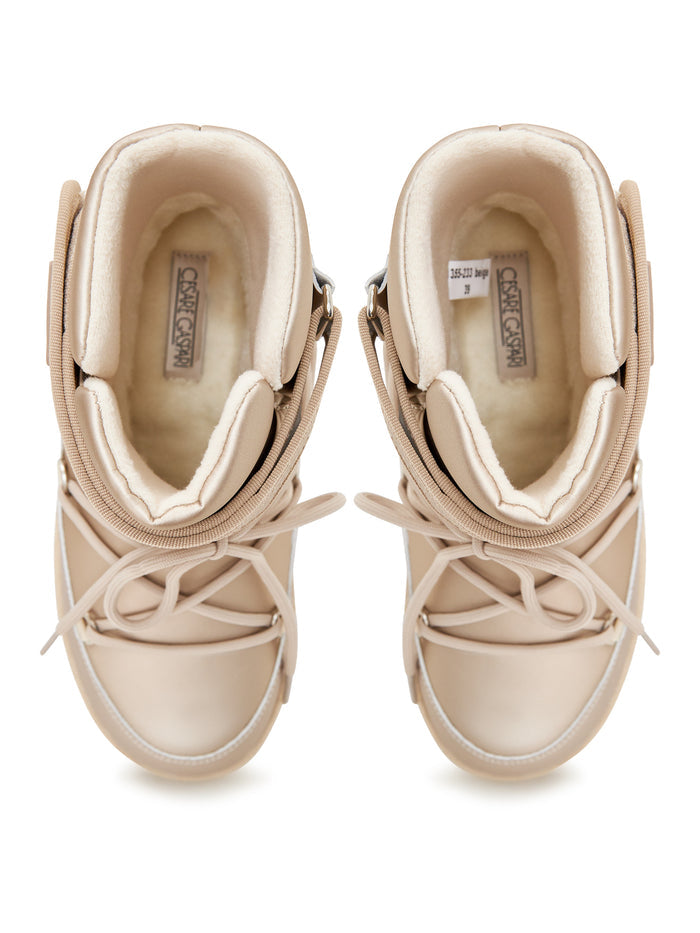 Padded Winter Boots – Beige